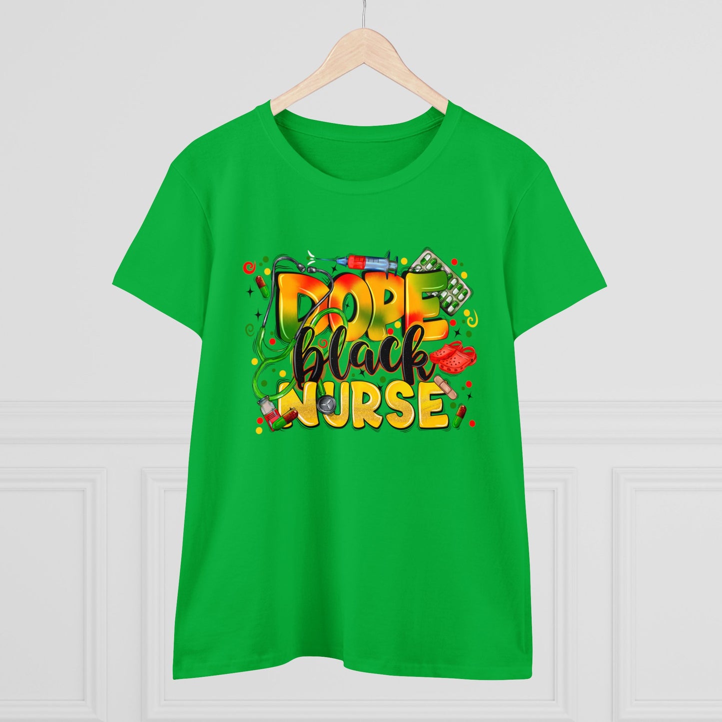 Dope Black Nurse Women's Midweight Cotton Tee