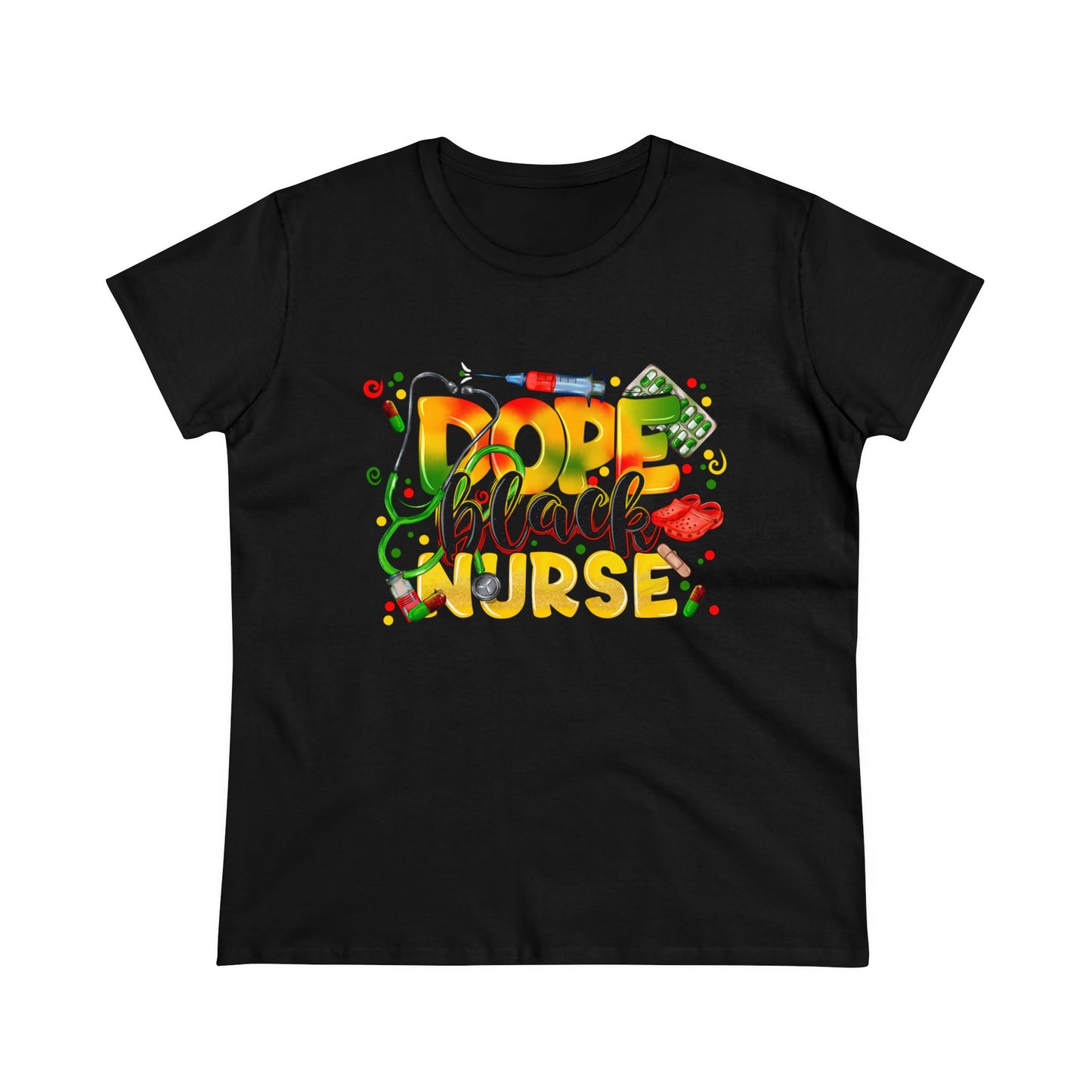 Dope Black Nurse Women's Midweight Cotton Tee